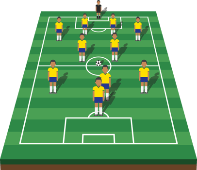 Soccer cup formation and tactic and football field png