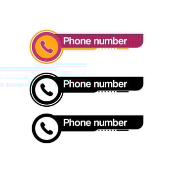 sign phone number illustration for logo or icon vector