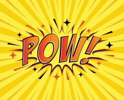 Pow comic book Art design. vector