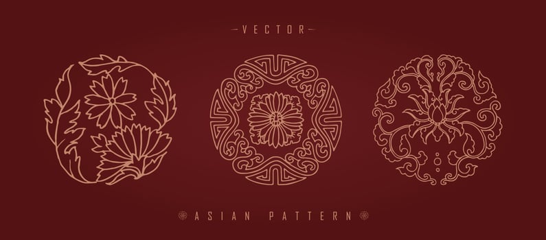 Chinese Lunar New Year Costume Traditional Pattern vector