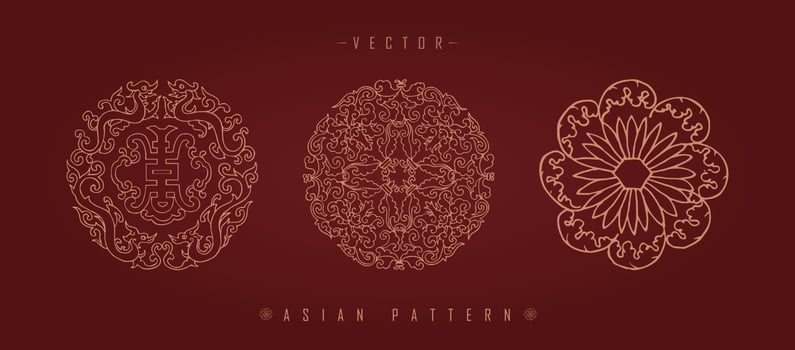 Chinese Lunar New Year Costume Traditional Pattern vector