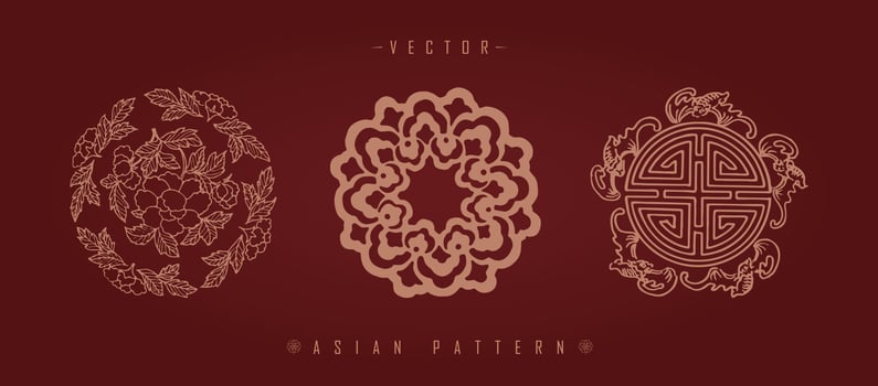 Chinese Lunar New Year Costume Traditional Pattern vector