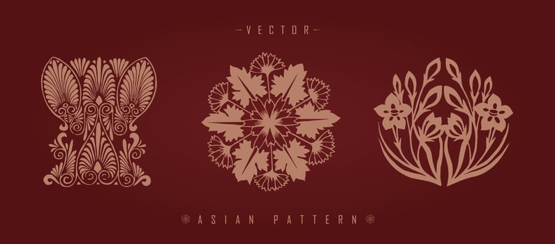 Chinese Lunar New Year Costume Traditional Pattern vector