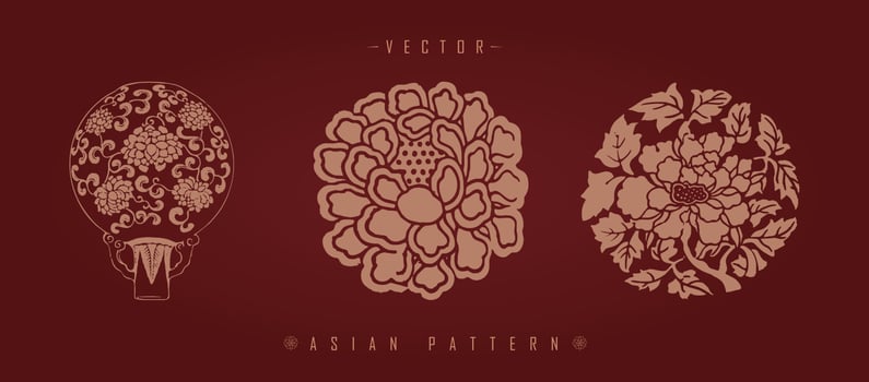 Chinese Lunar New Year Costume Traditional Pattern vector