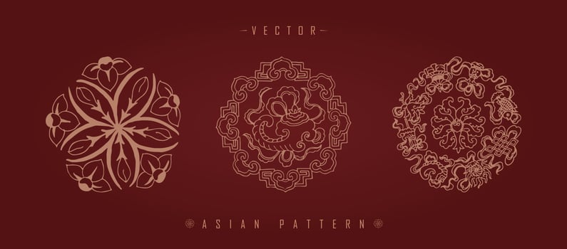 Chinese Lunar New Year Costume Traditional Pattern vector