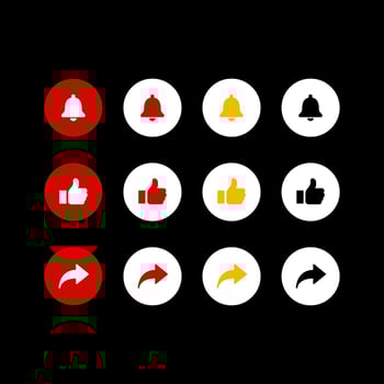 ring  like or share illustration logo vector
