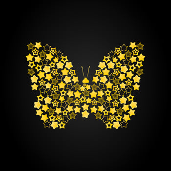 Butterflies for design. A vector illustration