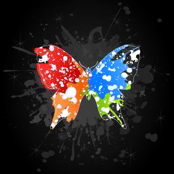 Butterflies for design. A vector illustration
