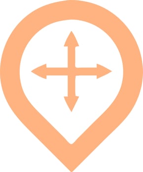 Orange Color Location Icon vector