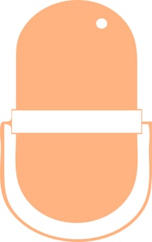 Orange Color Mic Icon vector