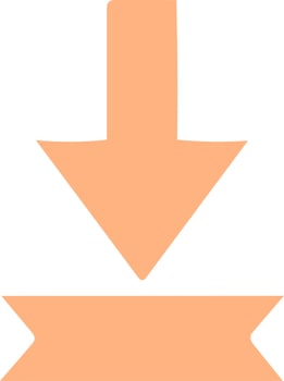 Orange Color Download Icon vector