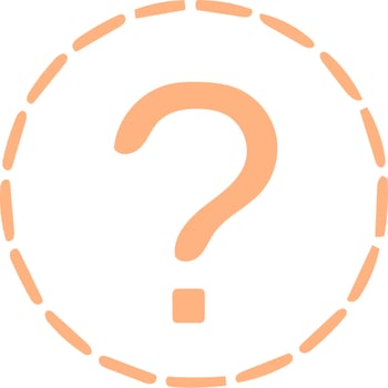 Orange Color Help Icon vector