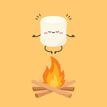Marshmallow cartoon. marshmallow character design. Marshmallow vector. vector