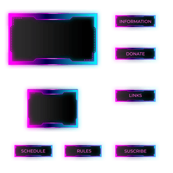 Live Stream template set png