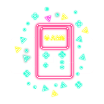 video game neon style  graphic resources brick wall png