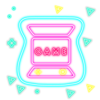 video game neon style  graphic resources brick wall png
