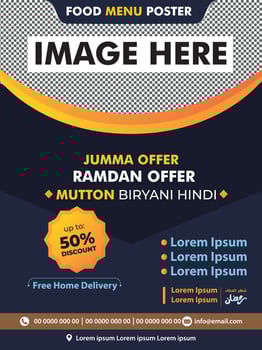 Ramadan Kareem arabic calligraphy for Muslim community festival Ramadan Kareem islamic flyer vector
