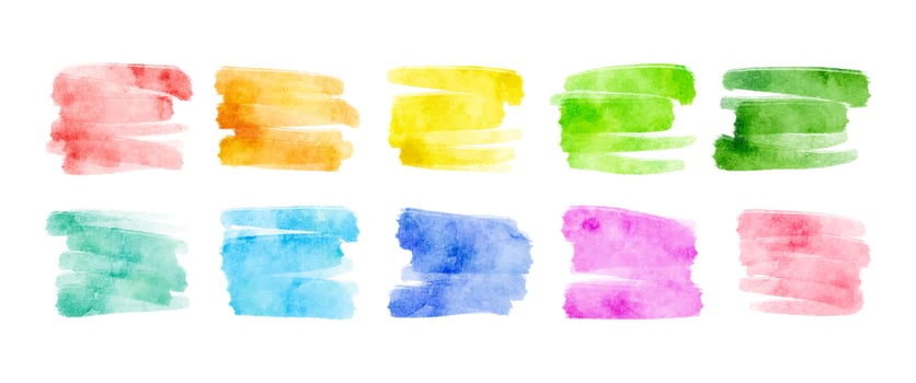 Watercolor vector brushstrokes, background for title and logo