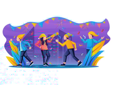 Celebrate New Year Illustration vector