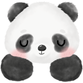 Cute Panda Watercolor illustration png