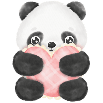 Cute Panda Watercolor illustration png