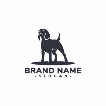 little dog logo design vector
