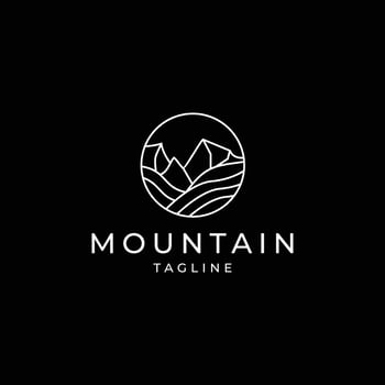 Mountain logo design icon vector