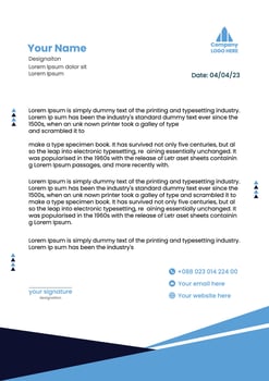 Corporate business letterhead design template vector