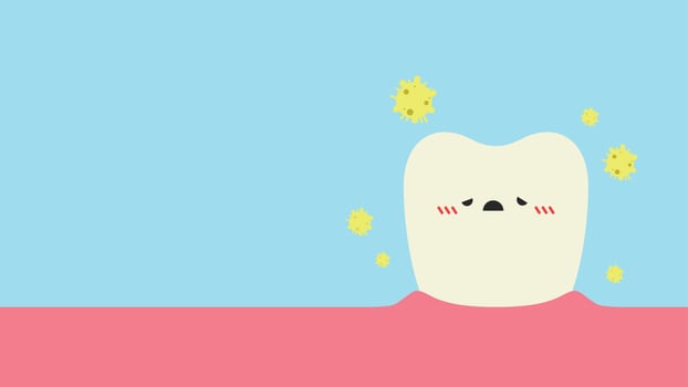 teeth cartoon vector. character design. unclean teeth vector. vector