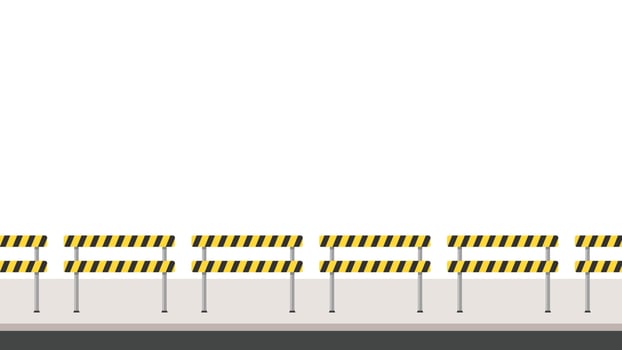 barricade block vector. fence vector. wallpaper. free space for text. vector