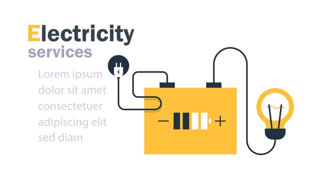 energy saving concept, electricity connection graphic elements. lignt bulb and plug fork,Electrical services and supply icons vector