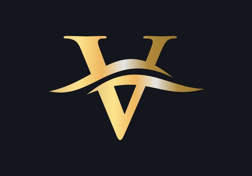 Letter V Logo With Luxury Concept vector