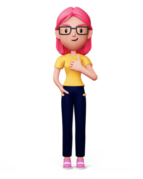 Happy women thumbs up character, 3d rendering png