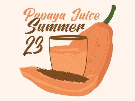 Summer Tropical Fruits Sweet Papaya vector