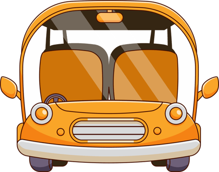cute car cartoon illustration png