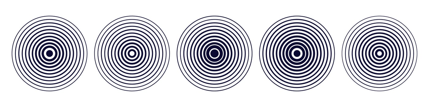 Modern radial or circlesignals .Abstract wave backdrop . Motion line design. Vector isolated illustration