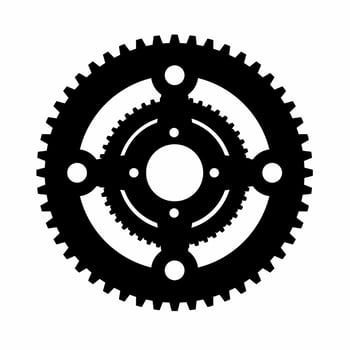 Gear icon illustration. Stock vector. vector