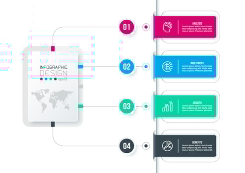 Infographic template business concept with diagram vector