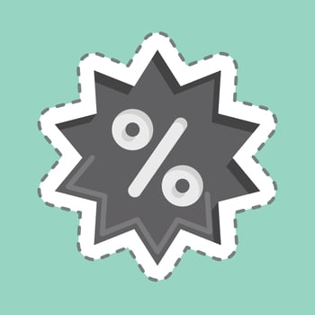 Sticker line cut Best Offer. related to Online Store symbol. simple illustration. shop vector