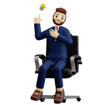 3d businessman think idea png