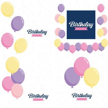 Happy Birthday surrounded by a wreath of flowers and foliage in a watercolor style vector