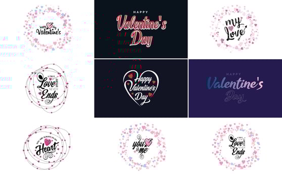 Be My Valentine Valentine's holiday lettering for greeting card vector