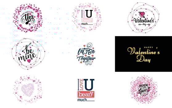 Happy Women s Day lettering typography poster with heart International Woman s Day invitation design vector