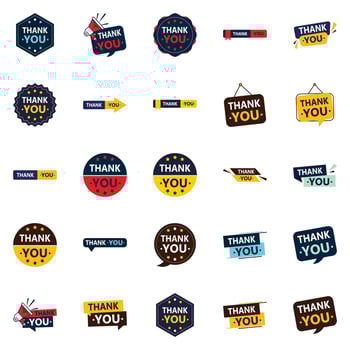 25 Fresh Vector Elements for Thank You Cards and Notes