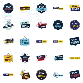 Stay Tuned 25 Versatile vector images for a dynamic and adaptive brand  25 pack