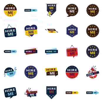 Get More Attention with Our Pack of 25 Hire Me Banners vector