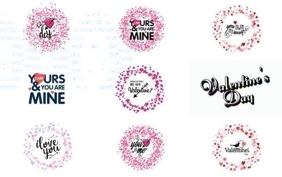 Happy Valentine s Day typography poster with handwritten calligraphy text isolated on white background illustration vector