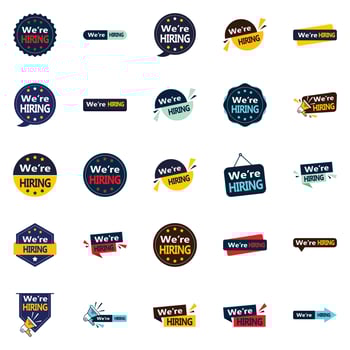 We're Hiring 25 Eye catching Vector Images for your job fairs and recruitment events