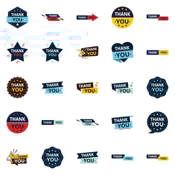 Thankyou 25 Innovative Vector Icons to show your appreciation in a contemporary way