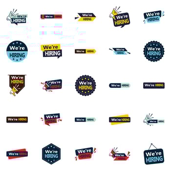 Get Creative with Our 25 We're Hiring Vector Elements